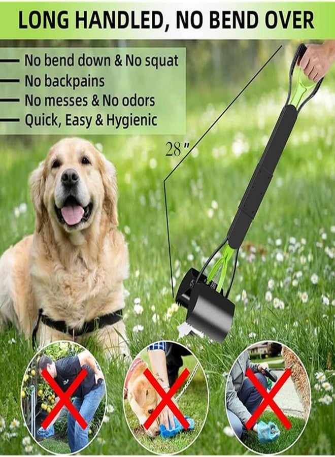 PET FUN مجرفة فضلات الكلاب القابلة للطي من بيت فن | أداة التقاط فضلات الحيوانات الأليفة بمقبض طويل مريح | مناسبة لسلالات الكلاب الكبيرة - Image 3